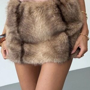 Faux Fur Skirt